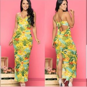 Maxi Dress Flower Design